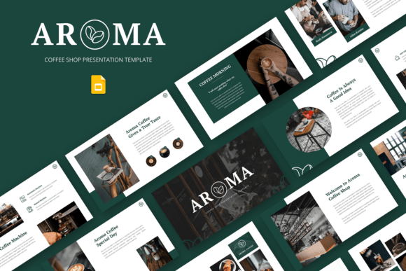 Aroma - Coffee Shop & Cafe Google Slide: Elevate Your Next Pitch