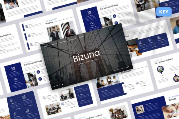Bizuna – A Keynote Google Slides Template for Modern Storytelling
