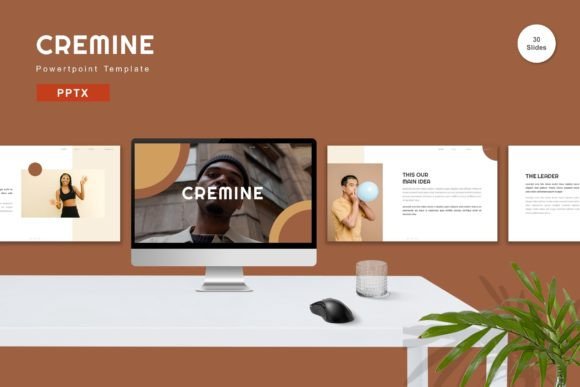 Cremine - Powerpoint Template: A Dynamic Foundation for Visual Storytelling