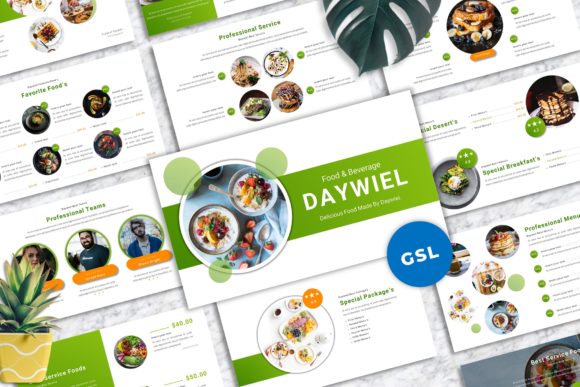 Daywiel: A Fresh Template for Food & Beverage Presentations