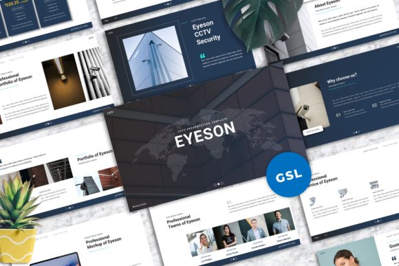 Eyeson - CCTV Googleslide Template: Modern Presentation Design