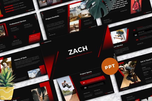 Master Your Next Pitch with Zach - Extreme Sport Powerpoint Template