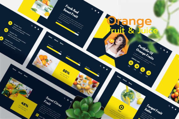 Orange - Fruit Keynote Template: A Modern Design Essential
